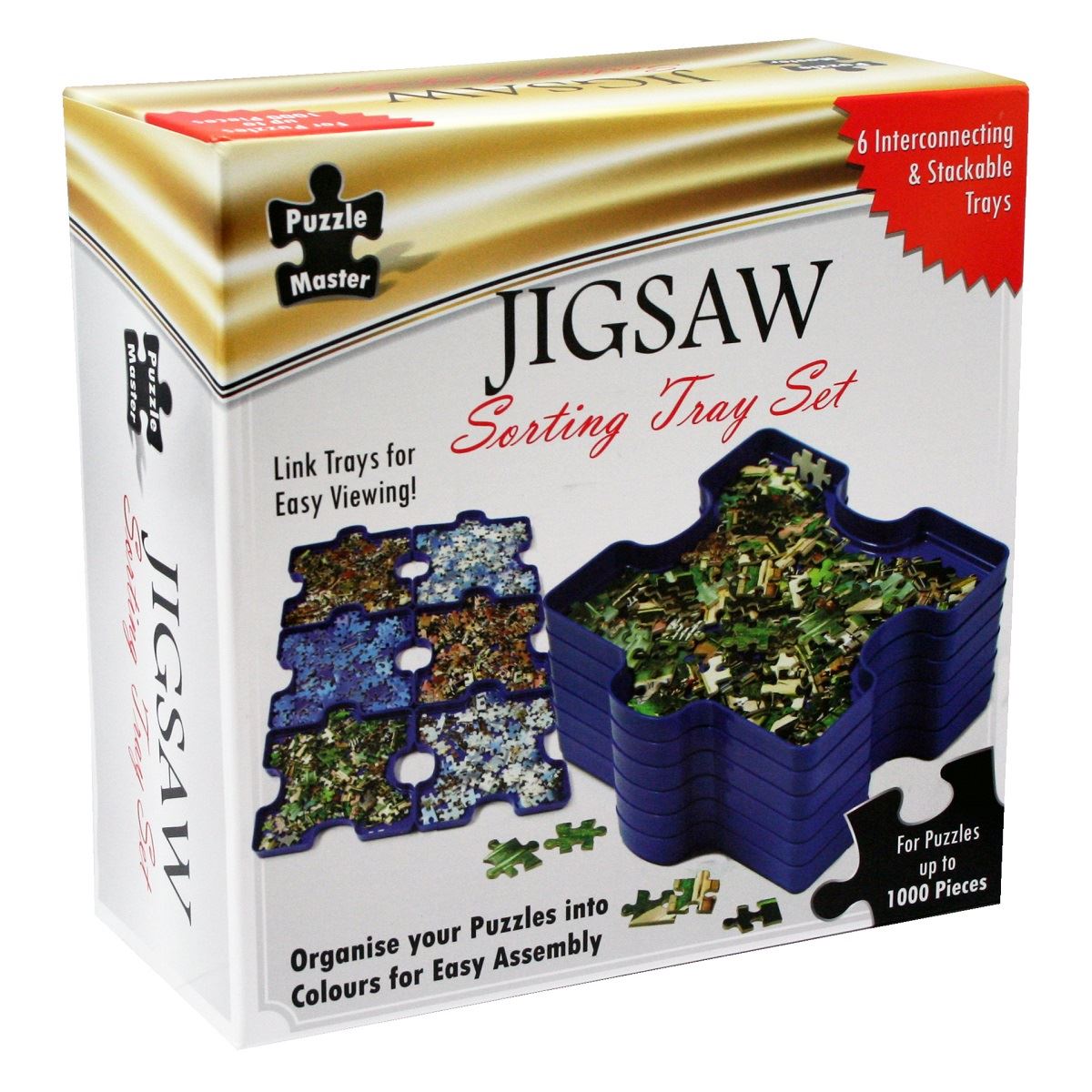 Jigsaw Puzzle Stackable Sorting Trays Set of 6