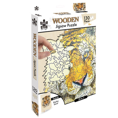 130 Piece Wooden Jigsaw Puzzle Tiger