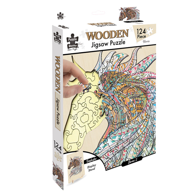 124 Piece Wooden Jigsaw Puzzle, Horse