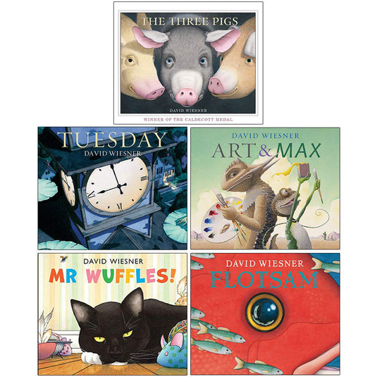 David Weisner Pack (Tuesday, Mr Wuffles!, Flotsam, Three Pigs, Art & Max)