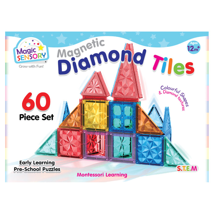 Magnetic Diamond Tiles 60 Piece Set