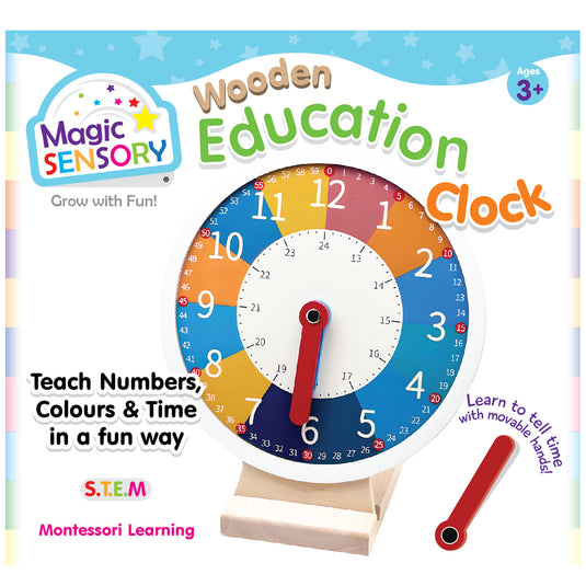 Wooden Early Education Learning Clock