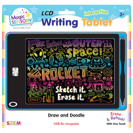 Interactive LCD Writing Tablet - Blue Star (USB Rechargeable)