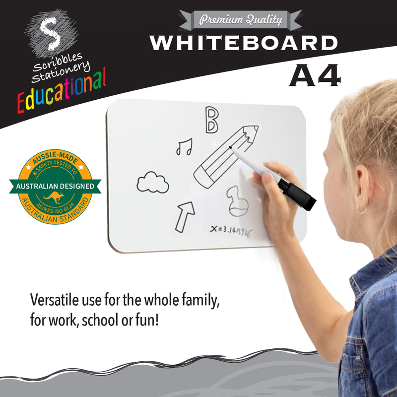 Load image into Gallery viewer, A4 Dual Sided Wooden Whiteboard
