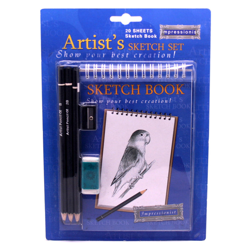 Load image into Gallery viewer, Small Artist Sketch Book With Pencils, Eraser And Sharpener
