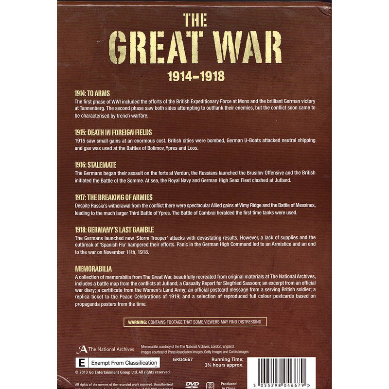 将图像加载到画廊查看器中，Great War Memorabillia DVD Set
