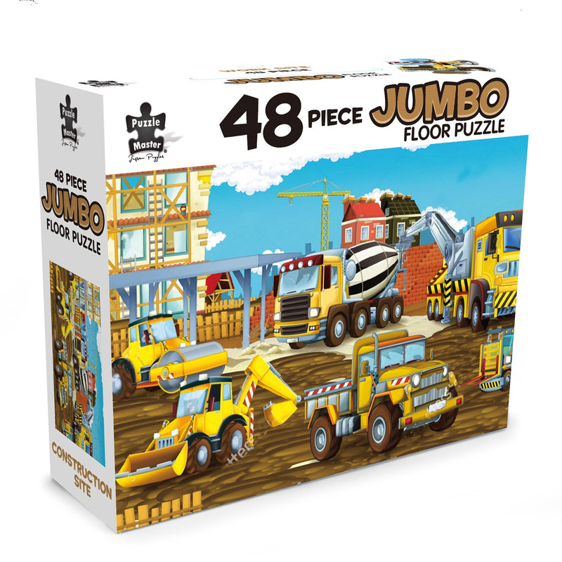 将图像加载到画廊查看器中，48 Piece Jumbo Floor Puzzle Construction Site
