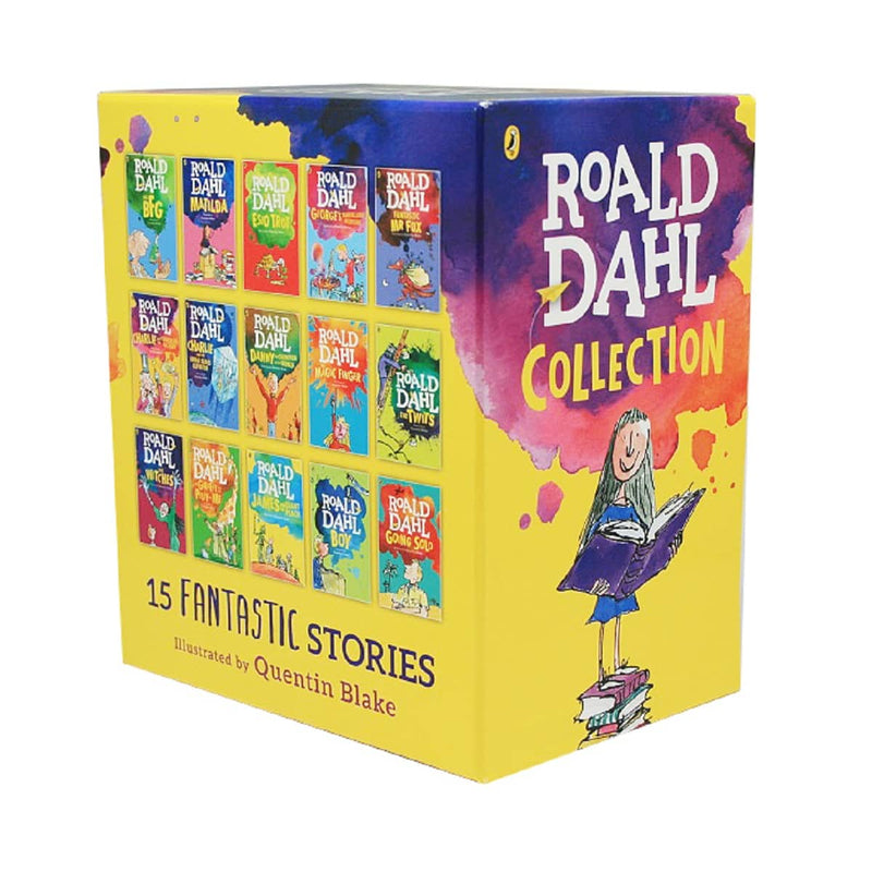 将图像加载到画廊查看器中，Roald Dahl Collection 15 Book Slipcase
